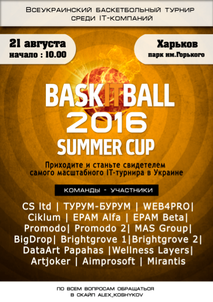 афиша Summer BaskITball cup